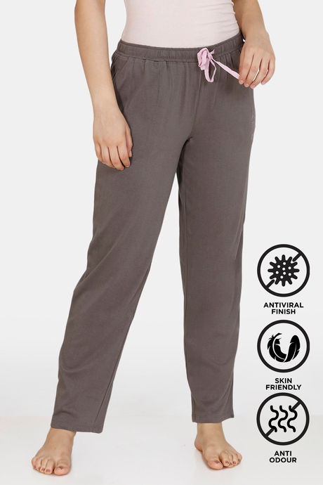 Zivame Queen Bee Antiviral Finish Cotton Pyjama - Grey — image 6