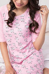 Zivame Crazy Sheep Cotton Short Length Nightdress - Pink — thumbnail 4