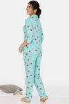 Zivame Bob N Berry Knit Cotton Pyjama Set - Green — thumbnail 3
