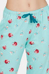 Zivame Bob N Berry Knit Cotton Pyjama Set - Green — thumbnail 6