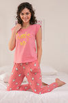 Zivame Candyland Butter-Soft Poly Knit Pyjama Set - Pink — thumbnail 1