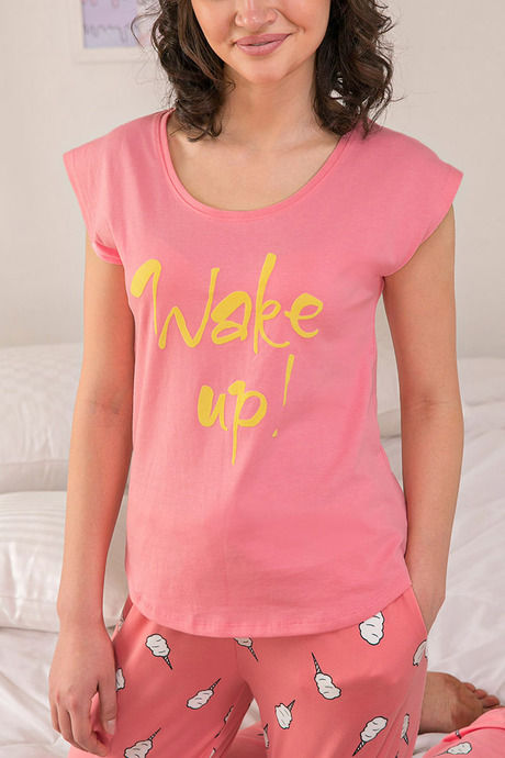 Zivame Candyland Butter-Soft Poly Knit Pyjama Set - Pink — image 4