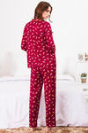Zivame Tropical Fizz Polyester Pyjama Set- Maroon N Print — thumbnail 3