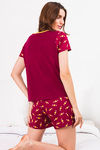 Zivame Candyland Butter-Soft Poly Knit Shorts Set - Maroon — thumbnail 3