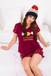 Zivame Candyland Butter-Soft Poly Knit Shorts Set - Maroon — thumbnail 4