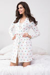 Zivame Candyland Butter-Soft Poly Knit Short Length Robe - White — thumbnail 1
