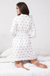 Zivame Candyland Butter-Soft Poly Knit Short Length Robe - White — thumbnail 4