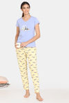 Zivame My Besties Cotton Pyjama Set - Pastel Yellow — thumbnail 4