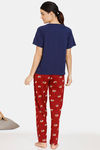 Zivame My Besties Cotton Pyjama Set - Sundried Tomato — thumbnail 3