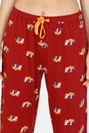 Zivame My Besties Cotton Pyjama Set - Sundried Tomato — thumbnail 6