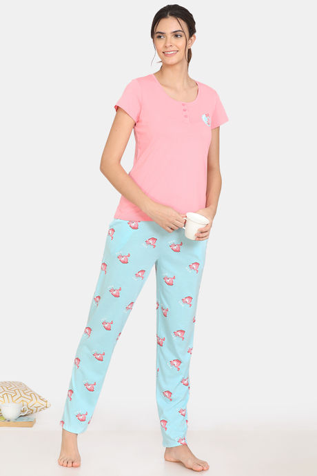 Zivame My Besties Cotton Pyjama Set - Plume — image 4