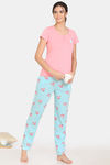 Zivame My Besties Cotton Pyjama Set - Plume — thumbnail 4