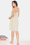 Zivame Pretty Floral Rayon Knee Length Nightdress - Spring Bud — thumbnail 3