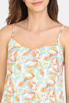Zivame Pretty Floral Rayon Knee Length Nightdress - Spring Bud — thumbnail 5
