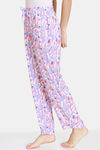 Zivame Pretty Floral Rayon Pyjama - Violet Tulip — thumbnail 2