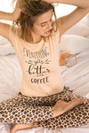 Zivame Nap Queen Cotton Pyjama Set - Brown N Print — thumbnail 4