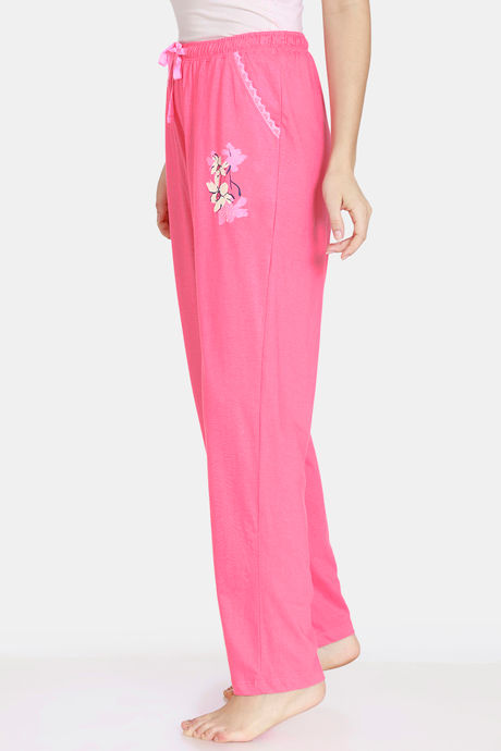 Zivame Pretty Floral Cotton Pyjama -Pink Lemonade — image 2