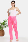 Zivame Pretty Floral Cotton Pyjama -Pink Lemonade — thumbnail 4