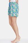 Zivame Pretty Floral Rayon Shorts - Crystal Seas — thumbnail 2