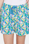 Zivame Pretty Floral Rayon Shorts - Crystal Seas — thumbnail 5