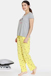 Zivame Her World Knit Cotton Pyjama Set - Aurora — thumbnail 2