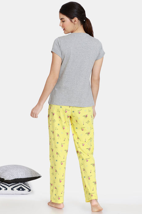 Zivame Her World Knit Cotton Pyjama Set - Aurora — image 3