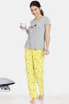Zivame Her World Knit Cotton Pyjama Set - Aurora — thumbnail 4
