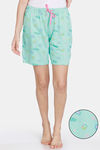 Zivame Her World Knit Cotton Shorts - Ice Green — thumbnail 1