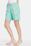 Zivame Her World Knit Cotton Shorts - Ice Green — thumbnail 2