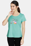 Zivame Her World Cotton Top -Aruba Blue — thumbnail 1