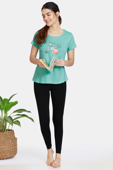 Zivame Her World Cotton Top -Aruba Blue — image 4