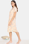 Zivame Her World Cotton Mid Length Nightdress - Bellini — thumbnail 2