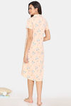 Zivame Her World Cotton Mid Length Nightdress - Bellini — thumbnail 3
