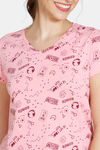 Zivame Galaxy Print Cotton Pyjama Set - Candy Pink — thumbnail 5