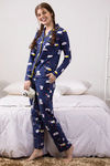 Zivame Knit Cotton Pyjama Set - Navy — thumbnail 2