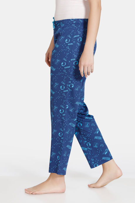 Zivame Galaxy Print Cotton Pyjama - Navy Peony — image 2