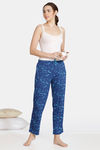 Zivame Galaxy Print Cotton Pyjama - Navy Peony — thumbnail 4