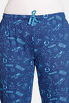 Zivame Galaxy Print Cotton Pyjama - Navy Peony — thumbnail 5
