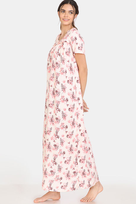 Zivame Woven Full Length Nightdress - Rosewater — image 2
