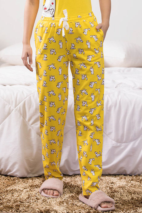 

Zivame Pup World Knit Cotton Pyjama Yellow, Yellows