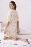 Zivame Crazy Sheep Knit Cotton Short Length Nightdress - Yellow — thumbnail 3