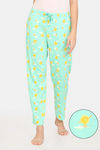 Zivame Happy Flock Knit Cotton Pyjama - Spring Bud — thumbnail 1