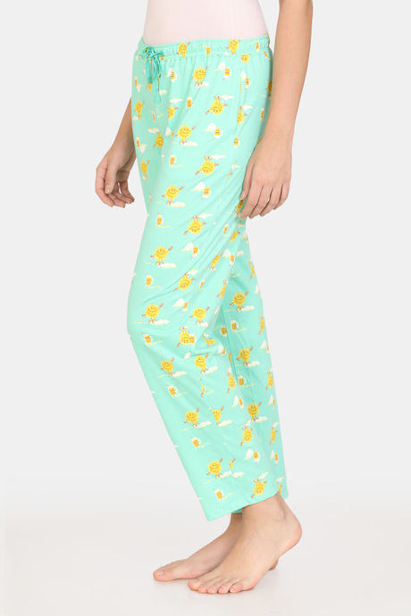 Zivame Happy Flock Knit Cotton Pyjama - Spring Bud — image 2