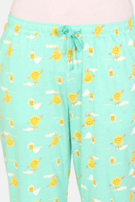 Zivame Happy Flock Knit Cotton Pyjama - Spring Bud — image 5
