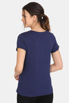 Zivame Happy Flock Cotton Top - Medieval Blue — thumbnail 3