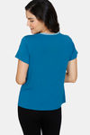 Zivame Lounge Viscose Blend Henley Top - Seaport — thumbnail 3