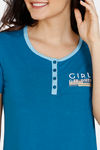 Zivame Lounge Viscose Blend Henley Top - Seaport — thumbnail 5