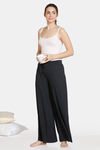 Zivame Lounge Viscose Blend Flared Pants - Anthracite — thumbnail 4