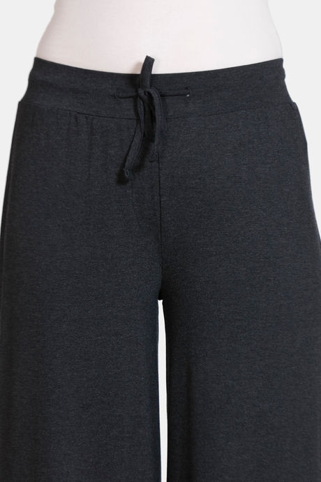 Zivame Lounge Viscose Blend Flared Pants - Anthracite — image 5