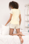Zivame Crazy Sheep Knit Cotton Shorts - Yellow — thumbnail 2